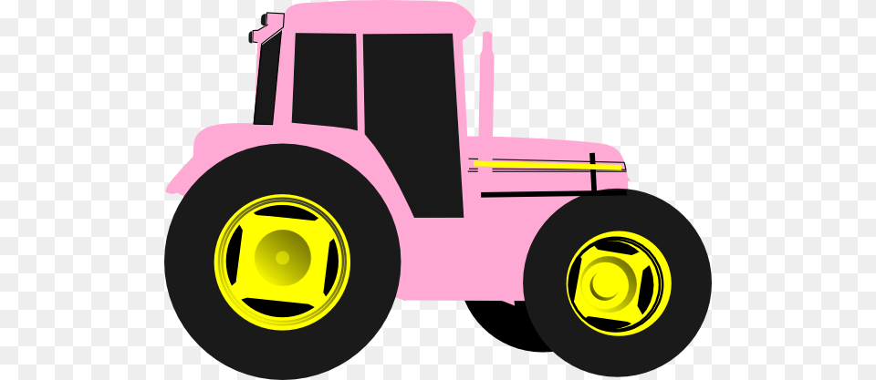 Pink Tractor Clip Art, Device, Tool, Plant, Lawn Mower Png Image