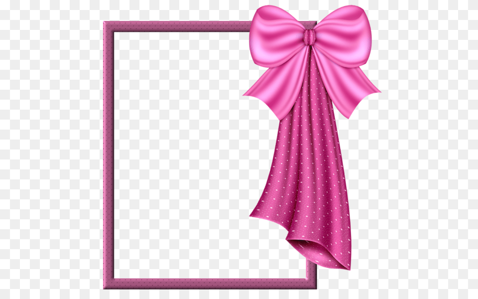 Pink Transparent Frame With Big Pink Bow Frame, Formal Wear, Accessories, Tie, Adult Png Image