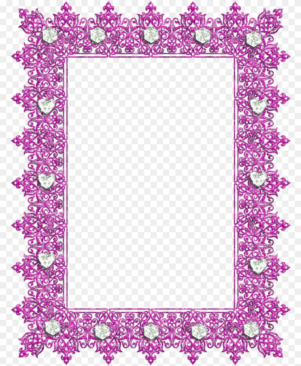 Pink Transparent Frame With Diamonds Borders Fansty Frames With Diamonds, Purple, Accessories Free Png