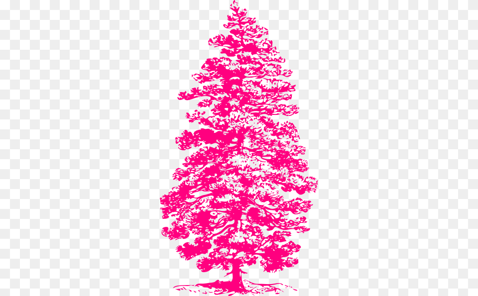 Pink Tree Snow Clip Art Pine Tree Line Art, Plant, Fir Png