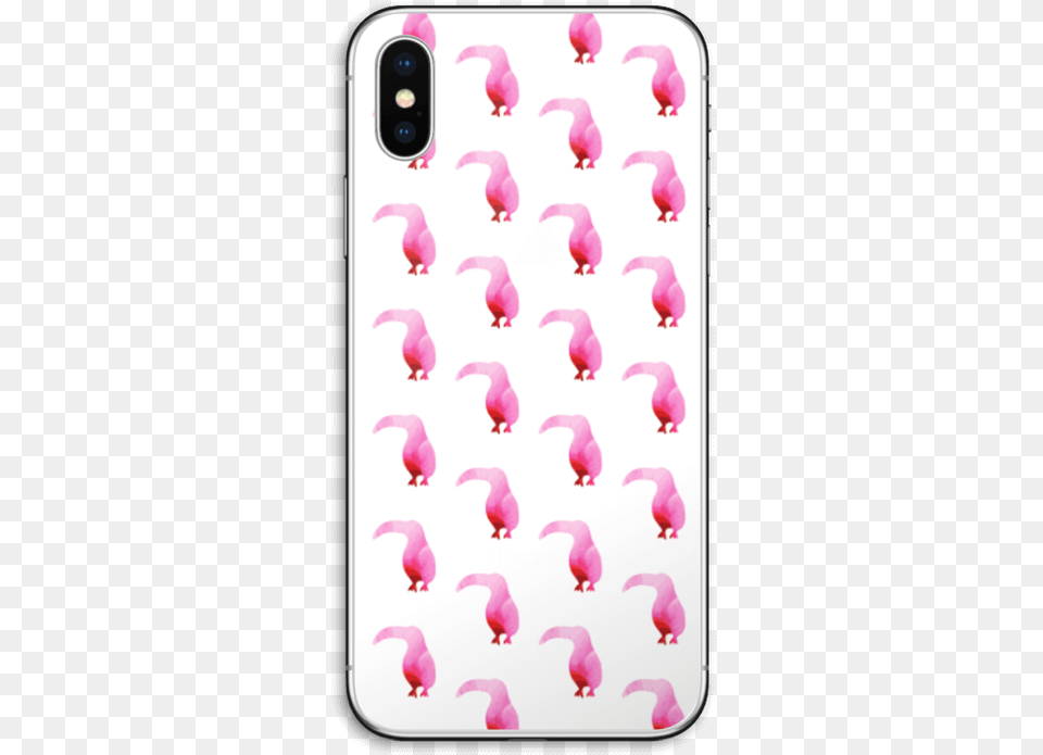 Pink Tropical Birds Skin Iphone X Greater Flamingo, Electronics, Flower, Mobile Phone, Petal Free Png Download