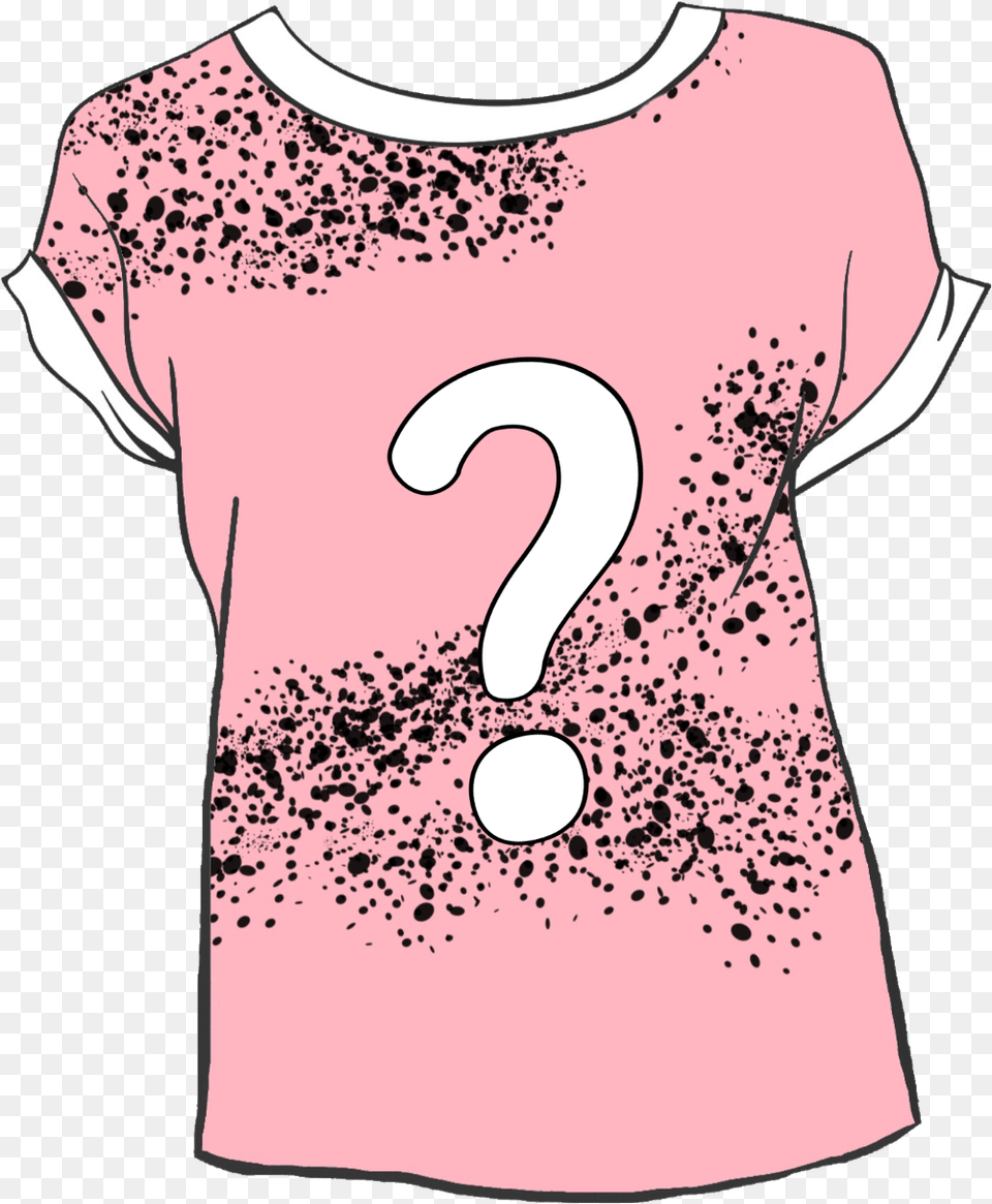 Pink Tshirt Clothes Questionmark Freetoedit Active Shirt, Clothing, T-shirt, Person Free Png