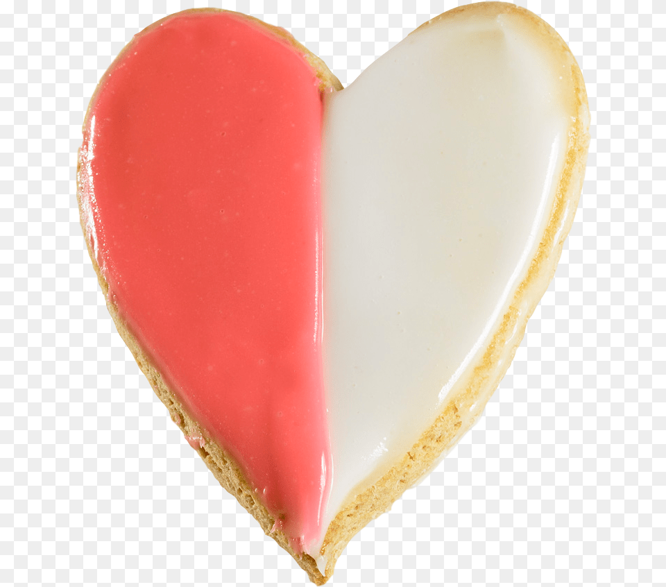 Pink U0026 White Heart Cookie Pink Heart Cookie, Food, Sweets Png Image
