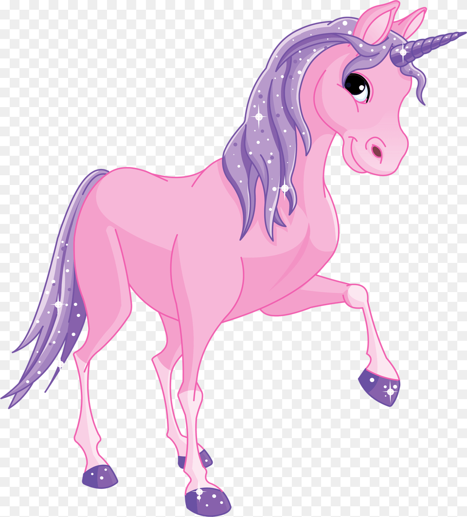 Pink Unicorn, Animal, Mammal, Horse, Wildlife Png Image