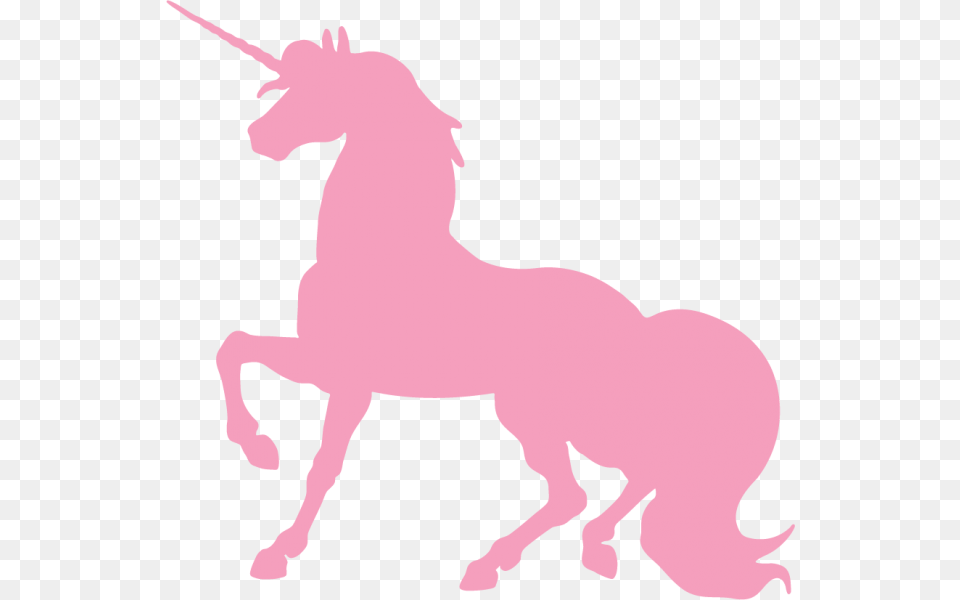 Pink Unicorn Silhouette, Animal, Horse, Mammal, Baby Png