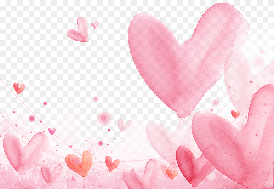 Pink Valentines Day Background, Flower, Petal, Plant, Heart Free Transparent Png