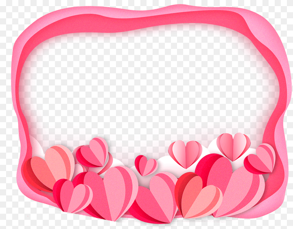 Pink Valentines Day Heart Frame Clipart Velentise Day Card In Punjabi, Accessories, Bag, Handbag, Purse Free Png Download