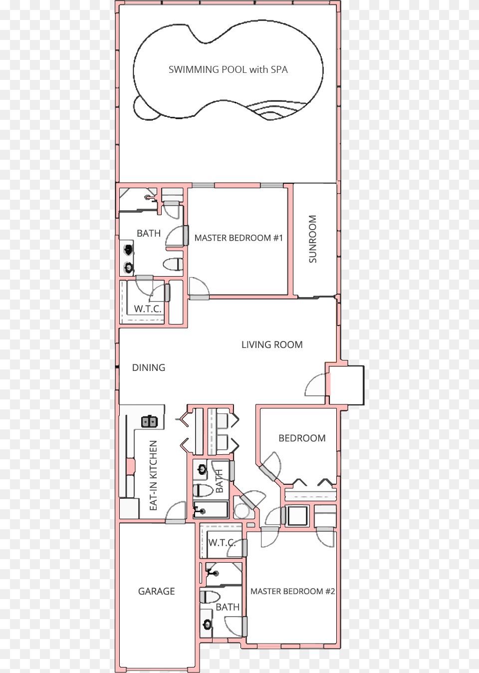 Pink Villa, Diagram, Floor Plan, Chart, Plan Free Transparent Png