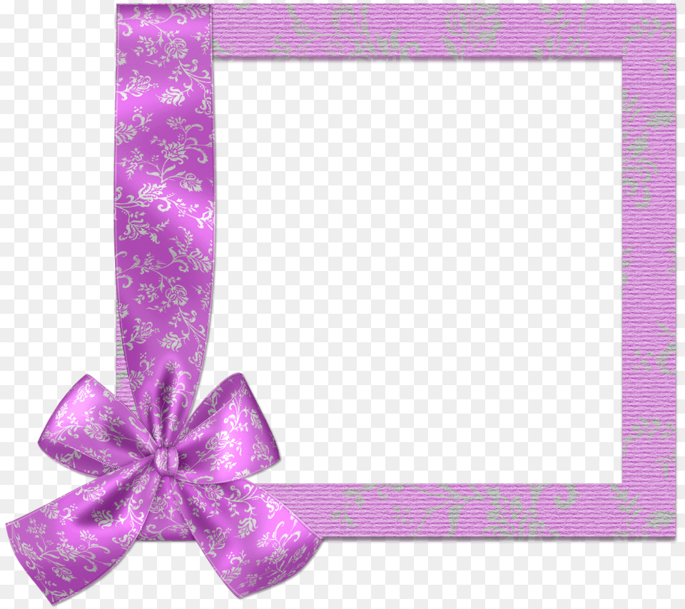 Pink Vintage Frame With Bow Pink Frames For Baby, Purple Free Png