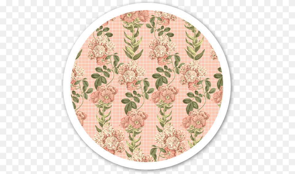 Pink Vintage Pattern Sticker Motif, Embroidery, Art, Floral Design, Graphics Free Png Download
