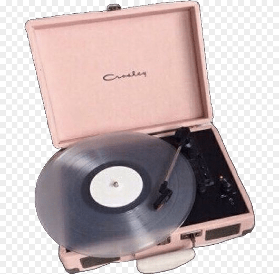 Pink Vintage Vinyl Aesthetic Tumblr Remix Remixit Pink Record Player, Cd Player, Electronics, Tape Player, Person Png