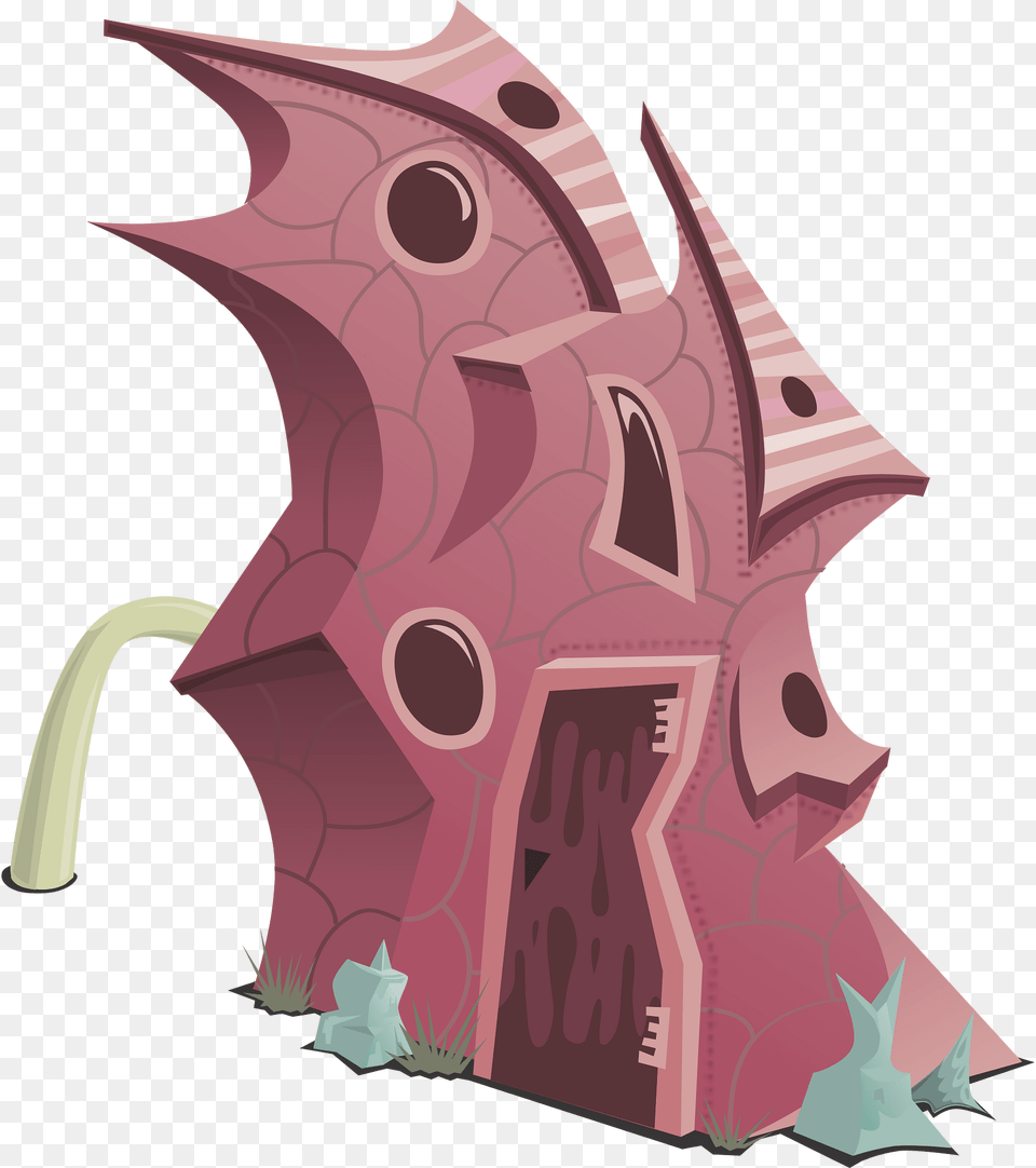 Pink Wacky Fantasy House Clipart, Art, Dynamite, Weapon Free Png