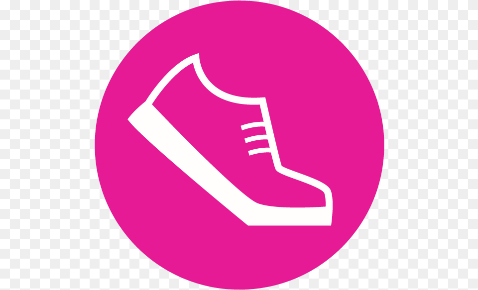 Pink Walk Icon Pink Walk Icon, Clothing, Footwear, Shoe, Sneaker Free Transparent Png