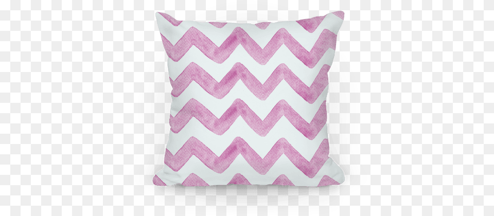 Pink Watercolor Chevron Pattern Pillows Lookhuman Purple Pillow, Cushion, Home Decor, Diaper Free Png