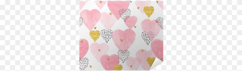 Pink Watercolor Hearts Pattern Watercolor Painting, Symbol, Love Heart Symbol, Home Decor Free Transparent Png