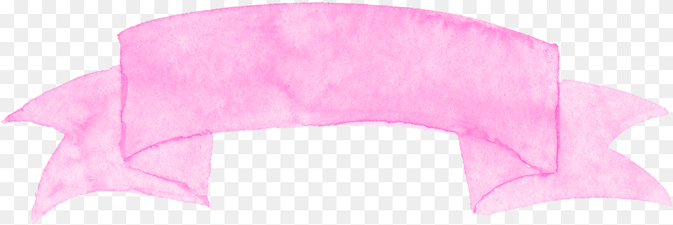 Pink Watercolor Ribbon Banner Drawing, Cushion, Home Decor, Baby, Person Free Png