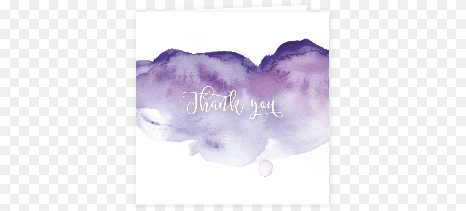 Pink Watercolour Thank You Card Purple Purple Thank You Free Png Download