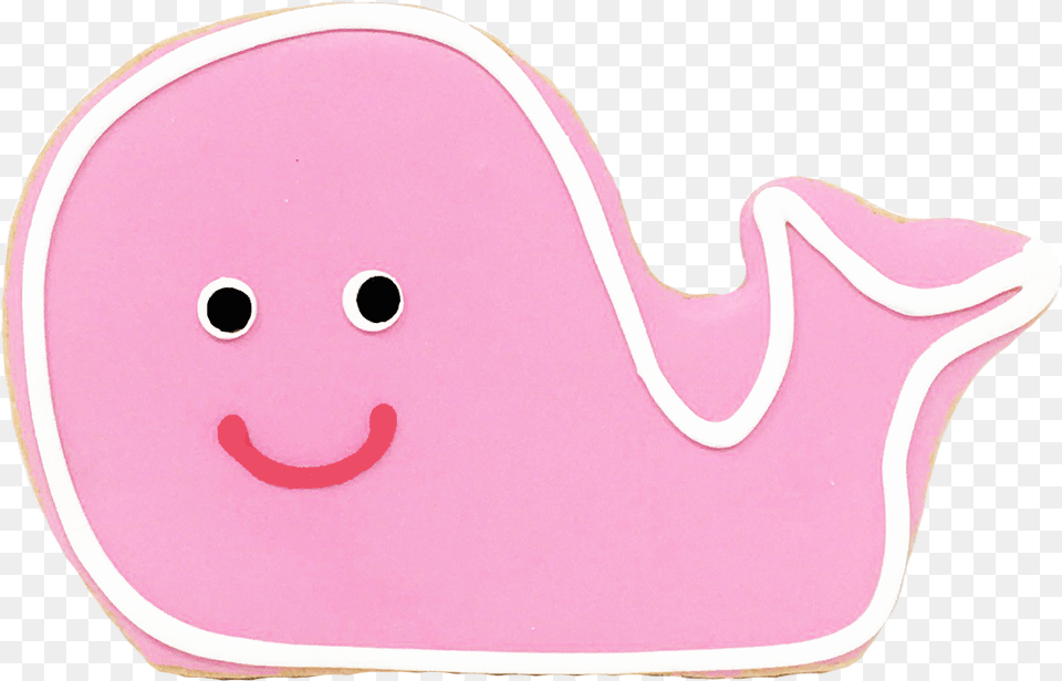 Pink Whale Cookie, Cream, Dessert, Food, Icing Png Image