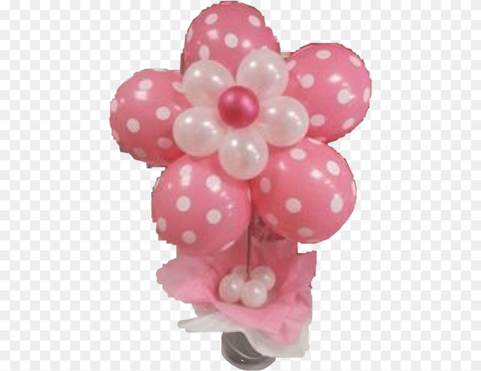 Pink White Balloons Bouquet Flower Freetoedit Decoracion Con Bombas Rosadas, Balloon Free Png Download