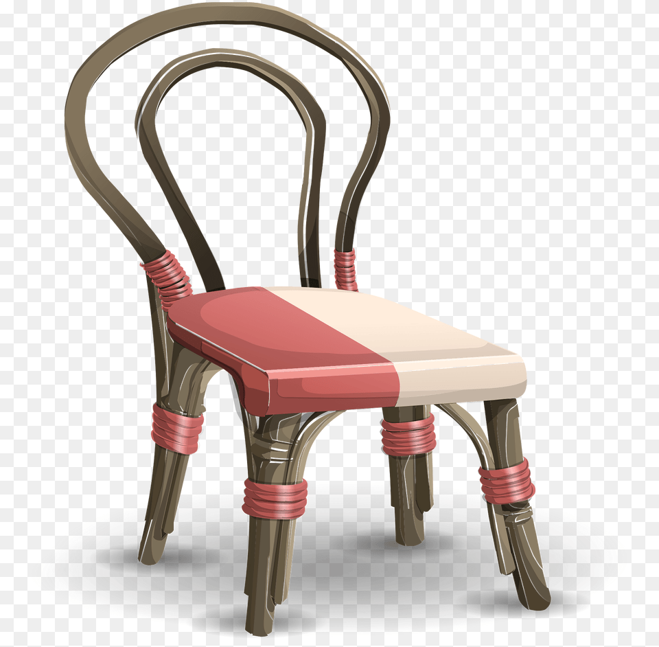Pink White Cane Chair Clipart, Furniture Free Transparent Png