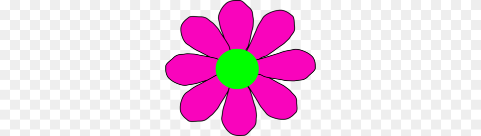 Pink With Green Daisy Clip Art, Anemone, Plant, Petal, Flower Free Png Download