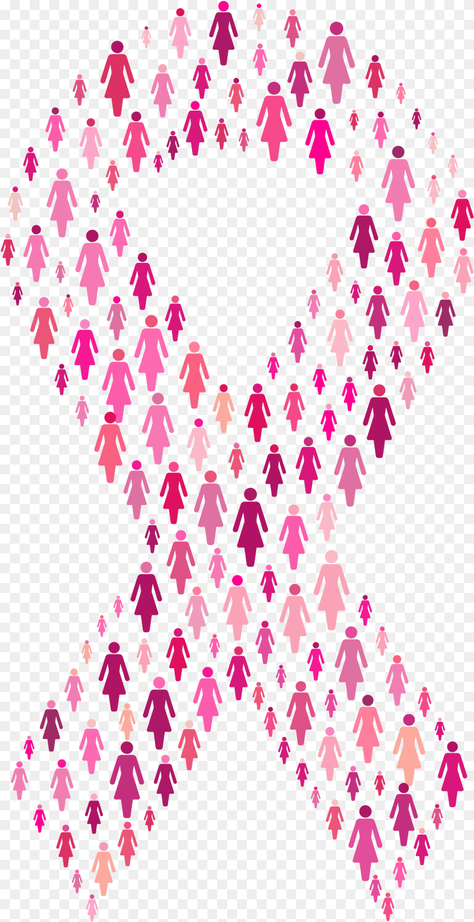 Pink Women Ribbon Openclipart Girly, Pattern, Purple, Person, Art Png Image