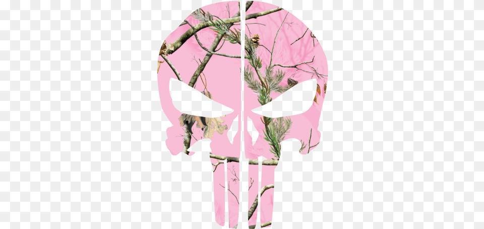 Pink Woods Camo Punisher Skull Rear Helmet Reflective Realtree Camo Accessory Kit Roll 6 Inch X 84 Inch, Plant, Art Free Png Download