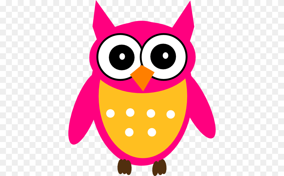 Pink Yellow Owl Clip Art At Clipart Library Owl Cartoon, Animal, Bear, Mammal, Wildlife Free Png