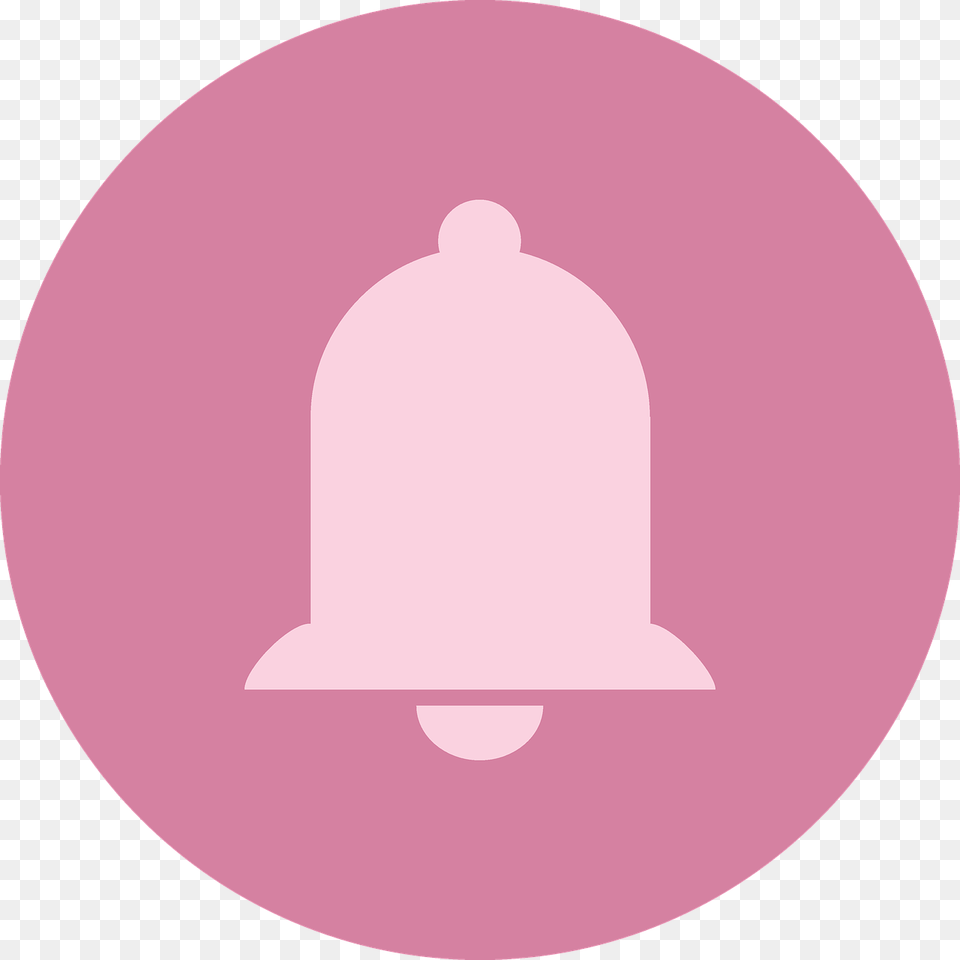 Pink Youtube Notification Bell, Clothing, Hardhat, Helmet, Lighting Free Png