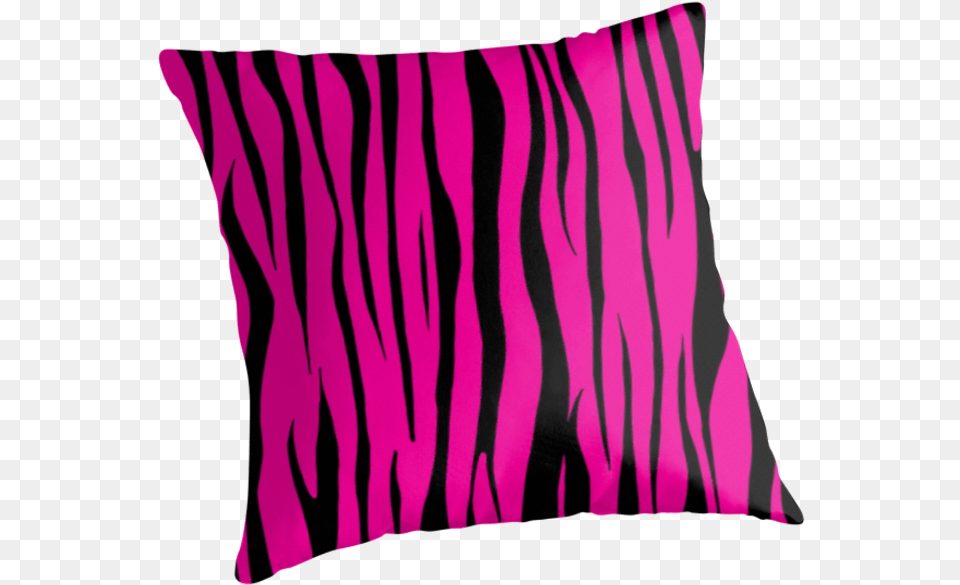 Pink Zebra Print Cushion, Home Decor, Pillow, Person Png