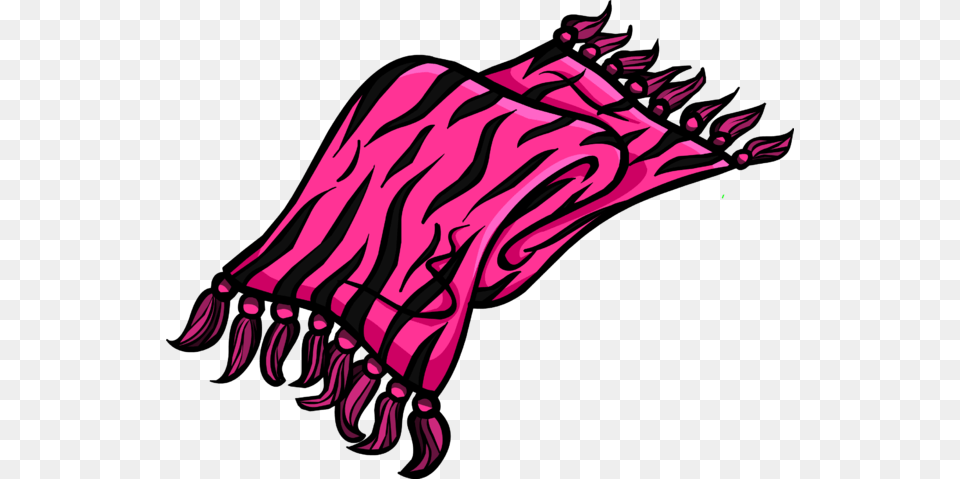 Pink Zebra Scarf Pink Scarf Club Penguin, Clothing, Adult, Female, Person Png Image