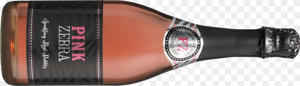 Pink Zebra Sparkling Rose, Alcohol, Beer, Beverage, Bottle Png