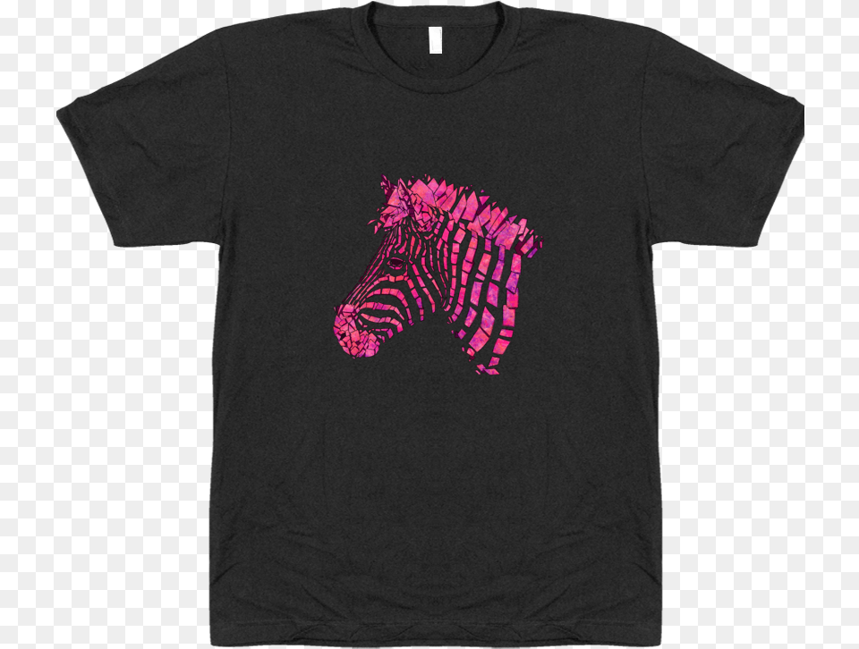 Pink Zebra T Shirt Tokyo Metro T Shirt, Clothing, T-shirt, Animal, Mammal Free Transparent Png