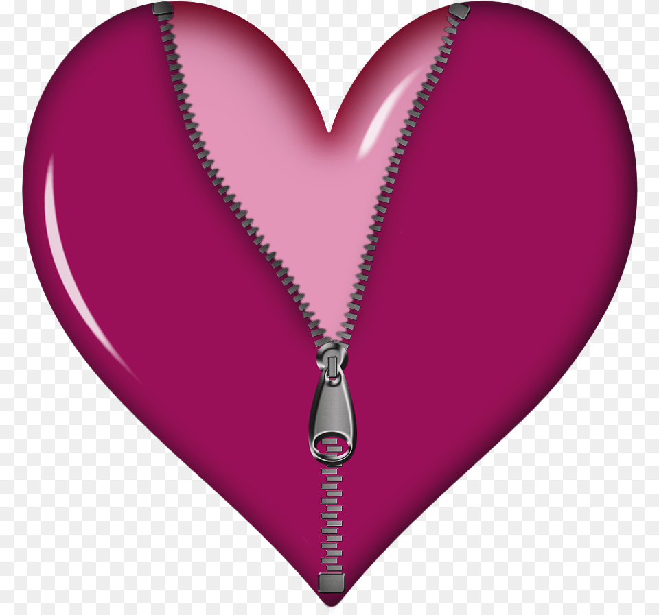 Pink Zipped Heart Picture Zipped Heart, Zipper Png Image