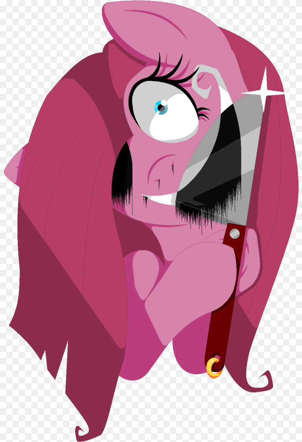 Pinkamena Knife Smile By Sketching Shadows D66vf3n Pinkamena Niafe, Book, Comics, Publication, Adult Png