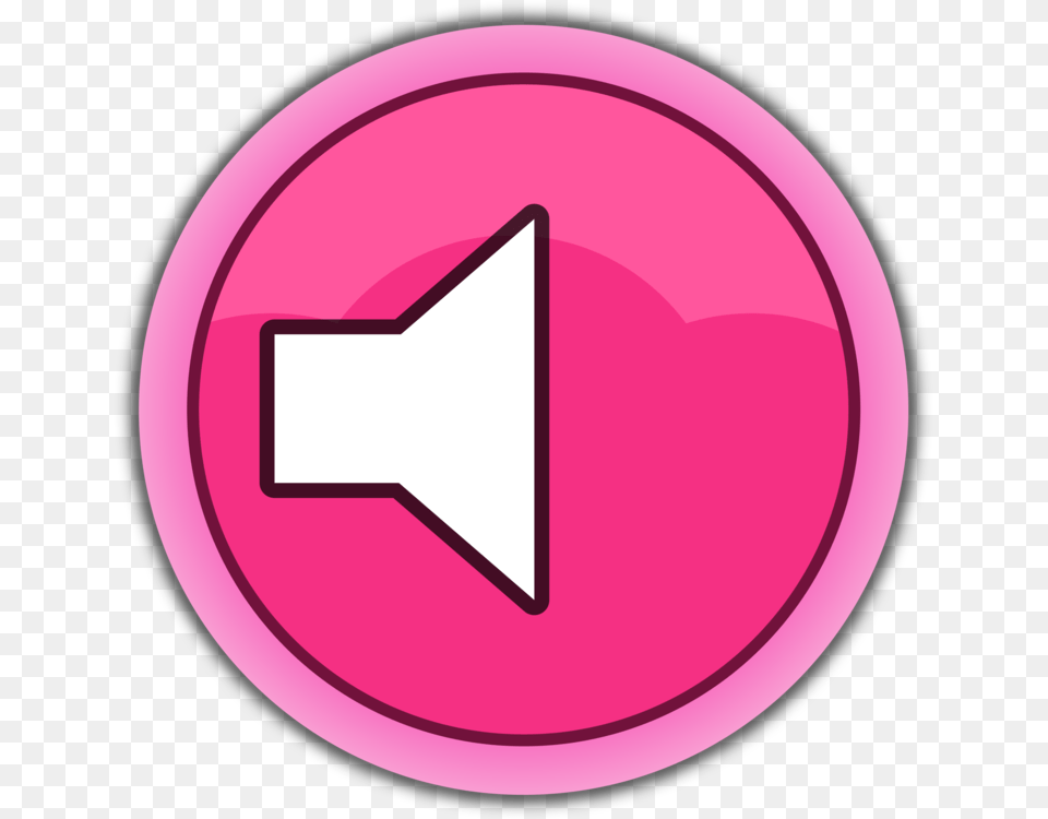 Pinkcirclemagenta Sound On Off Button, Symbol, Disk Free Transparent Png