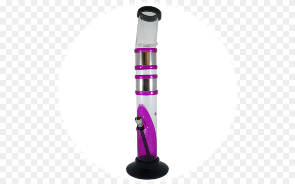 Pinkclear Leanback Bong With Chrome Bands Description It, Lamp, Machine, Smoke Pipe, Pump Free Transparent Png