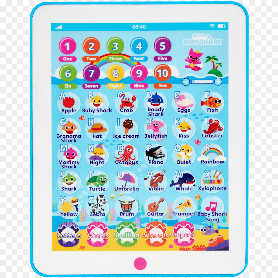 Pinkfong Baby Shark Tablet, Text, Person Free Transparent Png