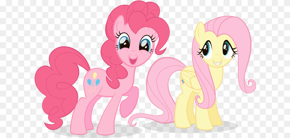 Pinkie Pie And Fluttershy, Face, Head, Person, Animal Free Png