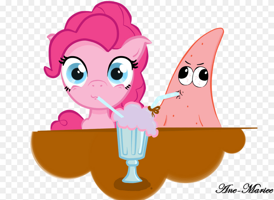 Pinkie Pie And Patrick, Cream, Dessert, Food, Ice Cream Png Image