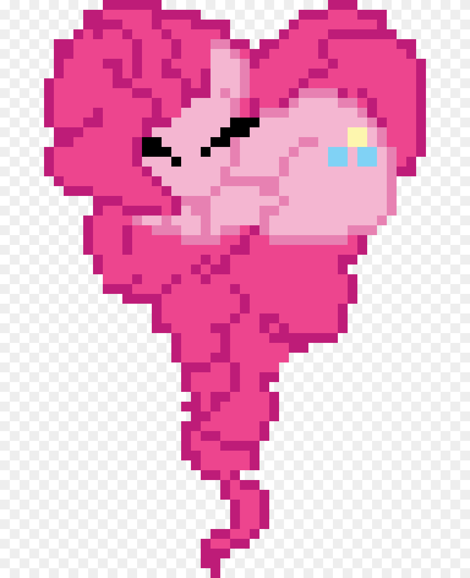 Pinkie Pie Heart Pixel, Purple Free Png