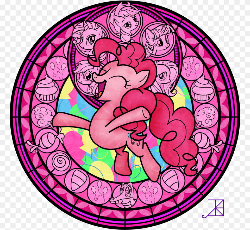 Pinkie Pie Kh Stained Glass Image That Pocahontas Kingdom Hearts, Art, Face, Head, Person Free Transparent Png