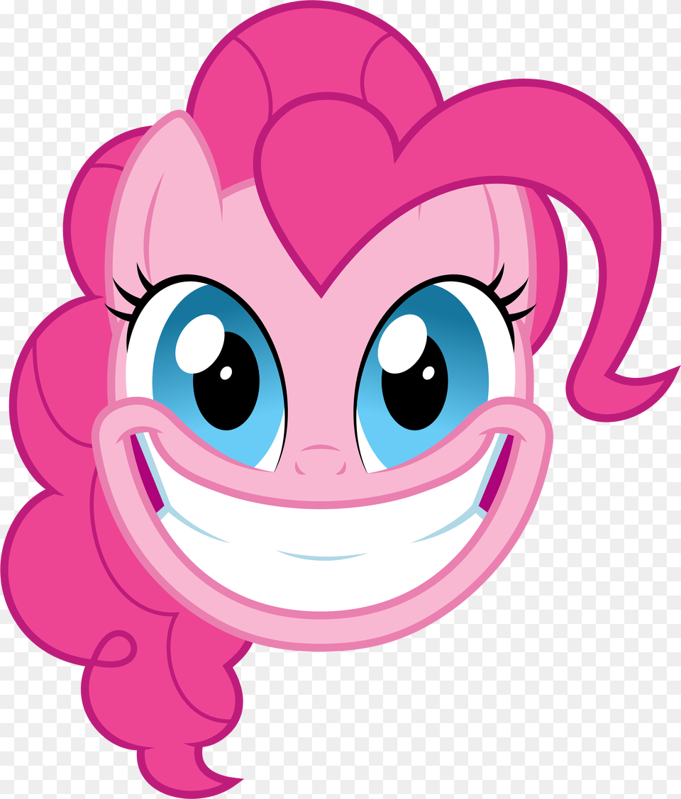Pinkie Pie Pink Face Facial Expression Nose Cartoon Pinkie Pie Smile Face, Purple, Book, Comics, Publication Free Transparent Png