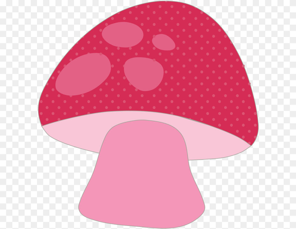 Pinkpolka Dotpetal Mushroom Pink, Clothing, Hat, Agaric, Fungus Free Png Download