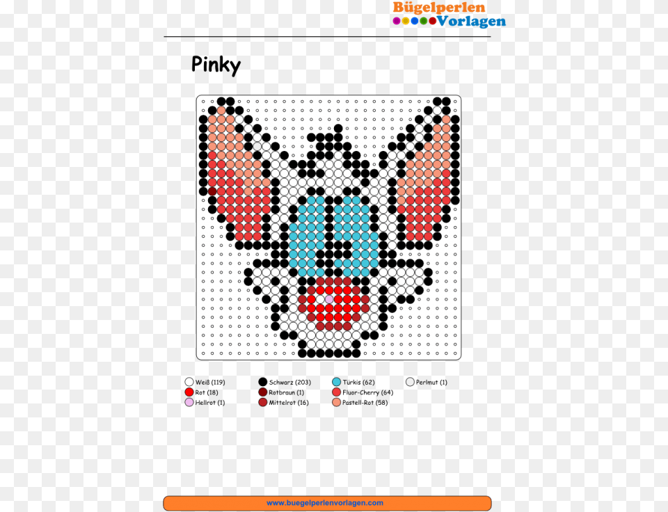 Pinky And The Brain Perler Designs, Pattern Free Png Download