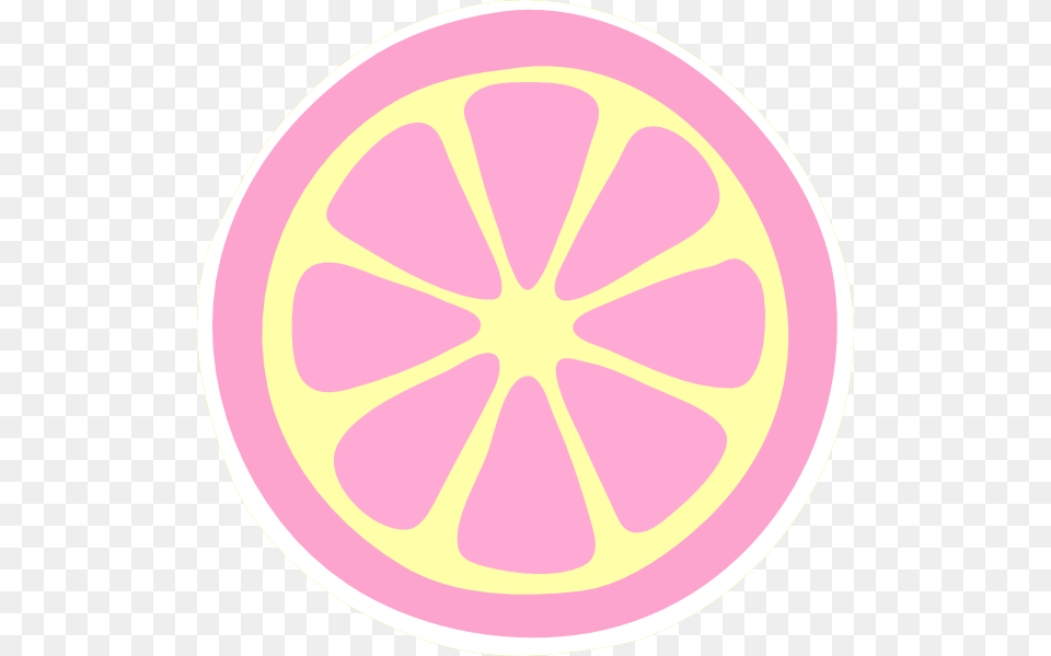 Pinky Lemonade Slice Clip Art At Clker Clip Art Cucumber Slice, Produce, Plant, Fruit, Food Png