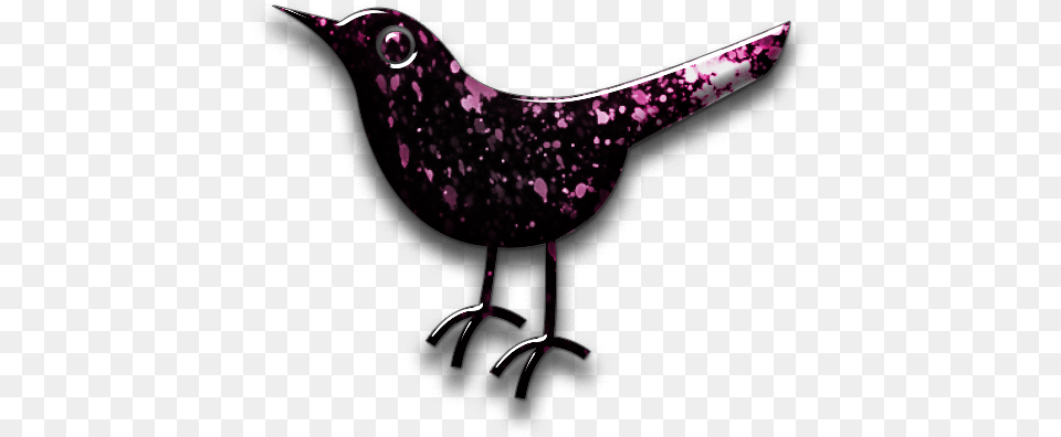 Pinky Paintsplattertwitterbirdicon U2013 Daily Cup Of Yoga Animal Figure, Bird, Blackbird, Purple, Art Png Image