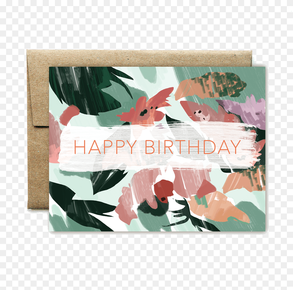 Pinky Peach Floral Birthday Card, Person, Animal, Sea Life, Fish Free Transparent Png