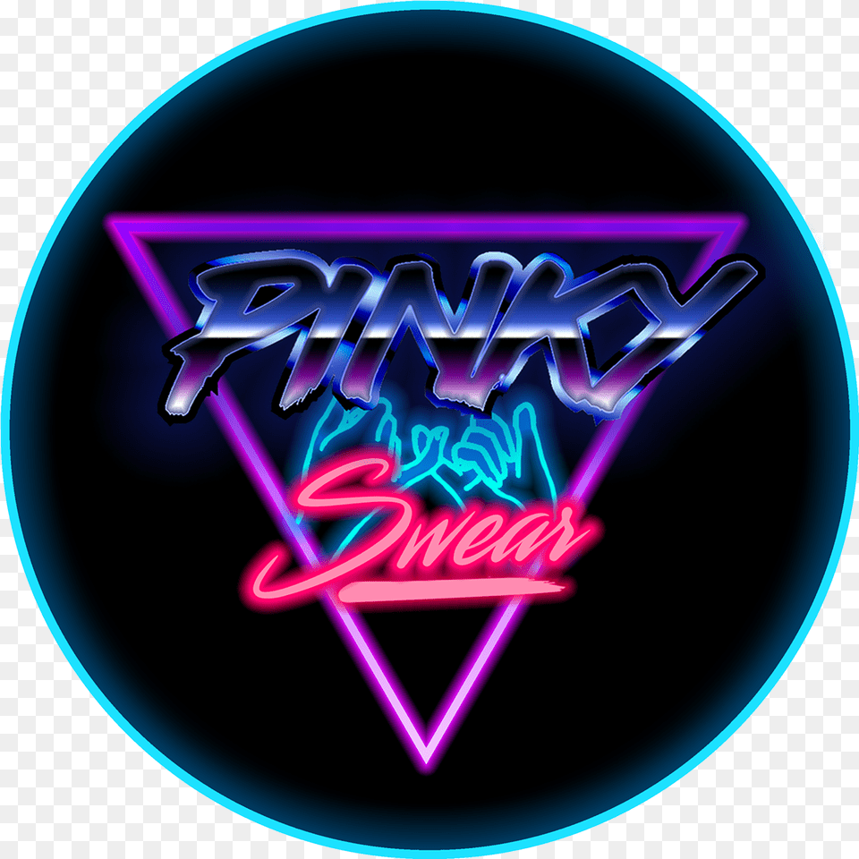 Pinky Swear Logo Circle, Light, Neon, Disk Png