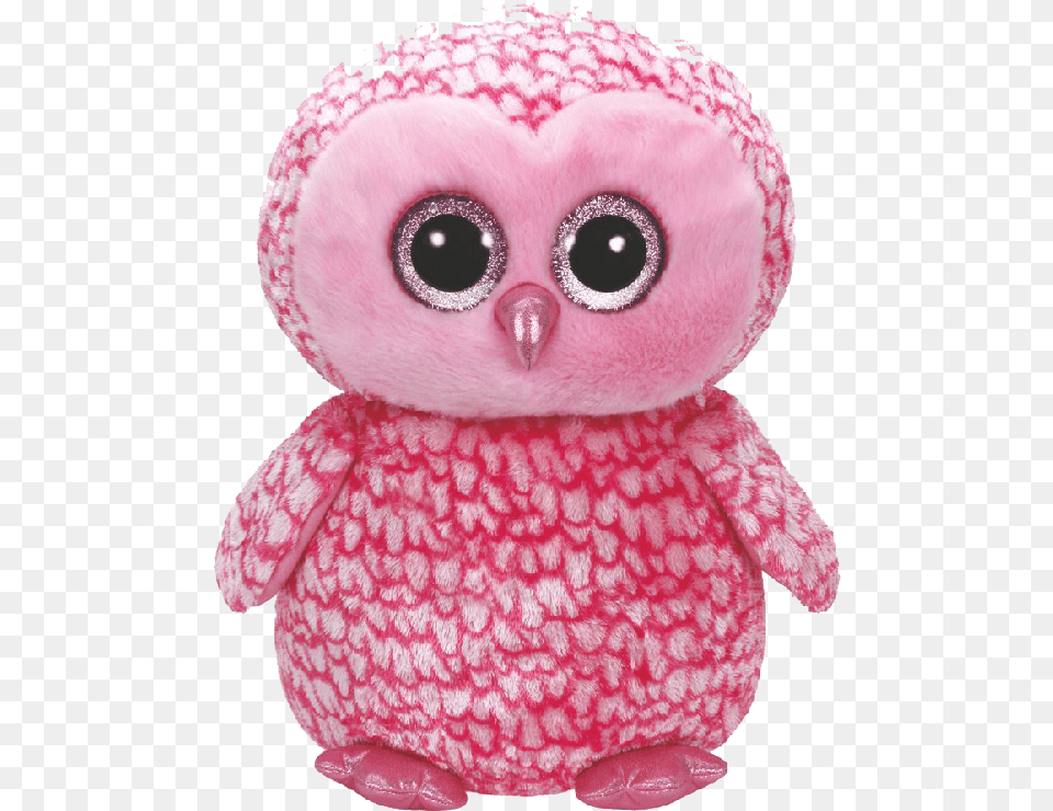 Pinky The Pink Barn Owltitle Pinky The Pink Barn Beanie Boos Owl Pink Big, Teddy Bear, Toy Png